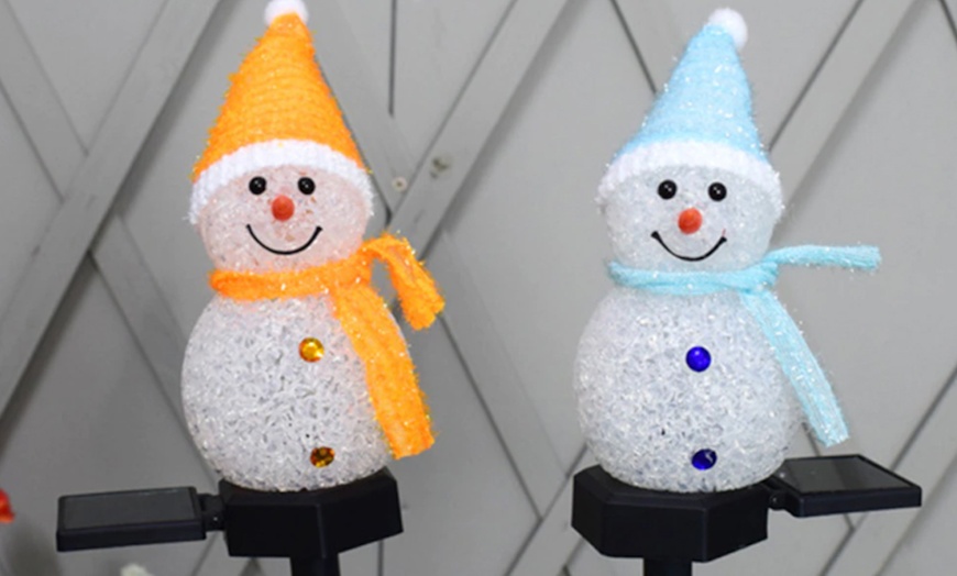 Image 4: Snowman Solar Light