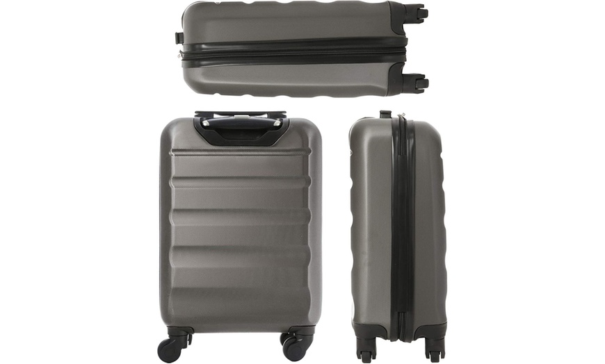 Image 11: Aerolite 4 Wheel Hard Shell Cabin Luggage Suitcase