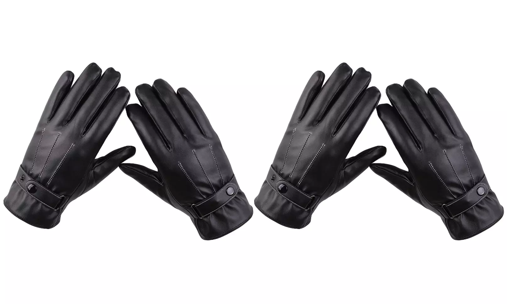 1 ou 2 gants tactiles pour homme en similicuir - Second Medium