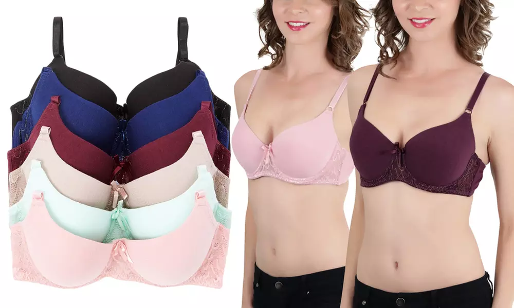 Women's Full-Cup Underwire Lace Bras (6-Pack) - Primary Image
