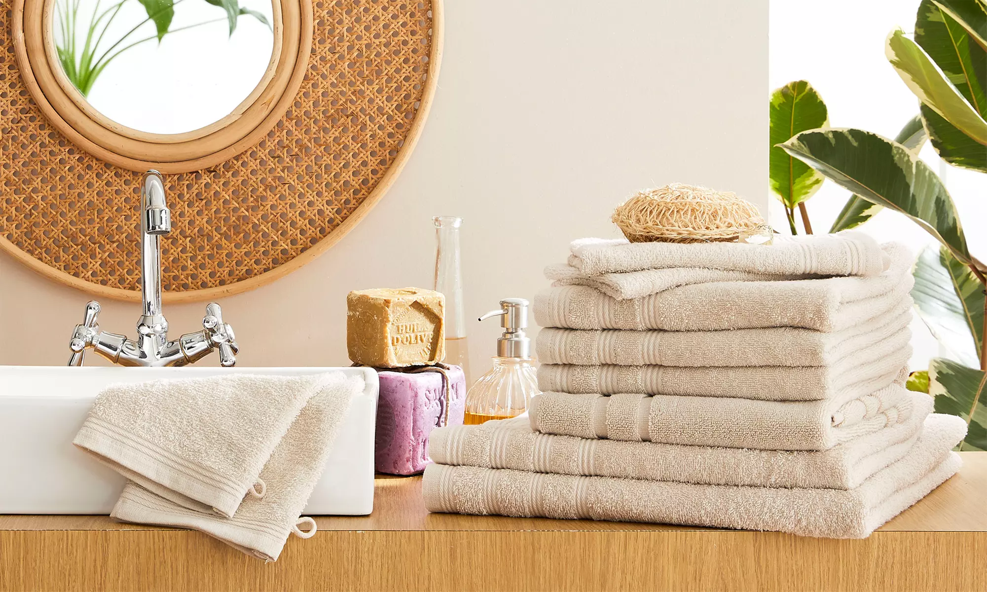 Pack complet serviettes éponge 10 pièces