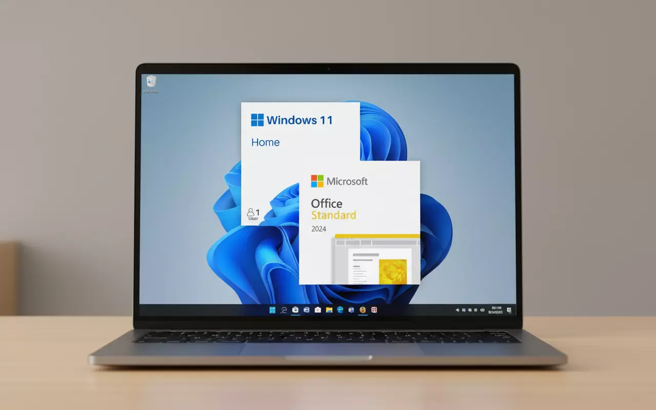 Microsoft Office 2024 Standard + Windows 11 Home Bundle – Lifetime Access - Primary Image