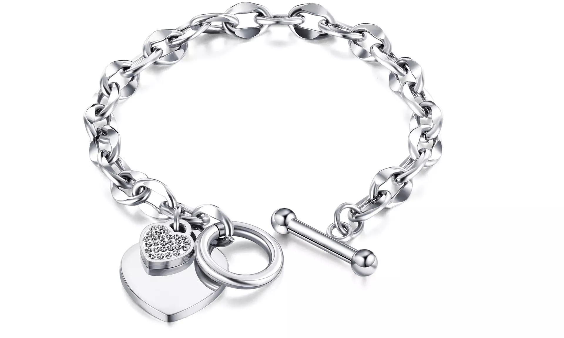 1 o 2 pulseras con adornos de corazón y cristales Swarovski® - Second Medium