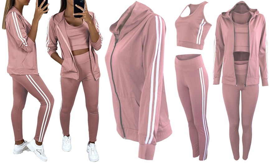 Image 4: Women's Three-Piece Gym Suit