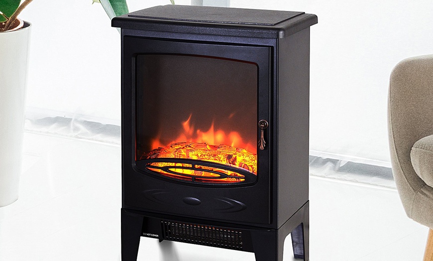 Image 58: HomCom Indoor Fireplace Heater