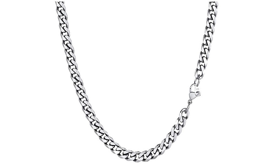 Image 14: Eira Wen Men's Cuban Chain Link Necklace