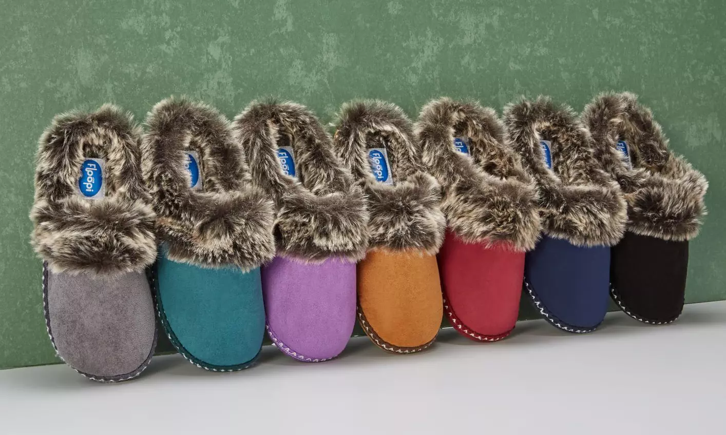 Floopi Women's Indoor Outdoor Aztec Two Tone Fur-Lined Clog Slippers with Memory Foam - Primary Image