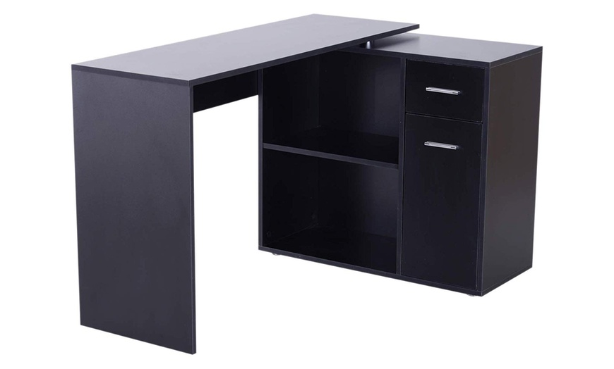 Image 7: L-Shaped Corner Computer Desk