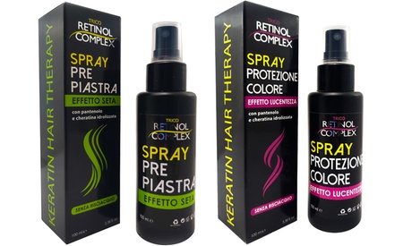 1 o 2 flaconi di trattamento per capelli o di spray lucidante alla cheratina Retinol Complex