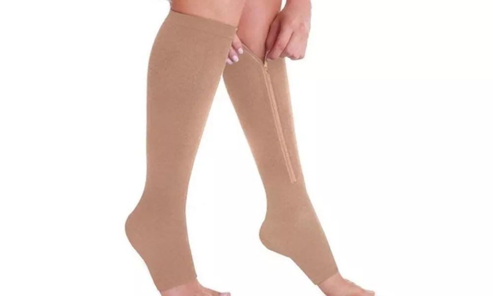 1, 2 ou 4 paires de bas de compression, noir ou nude, apaisent les jambes et les pieds - Second Medium