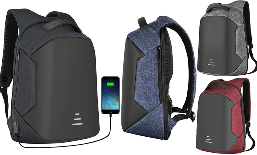 Image 1: One or Two Anti-Theft Backpacks with Optional Cable