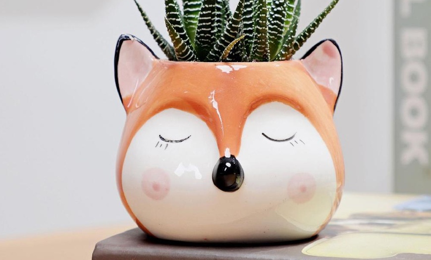 Image 7: Animal-themed Planter Pots