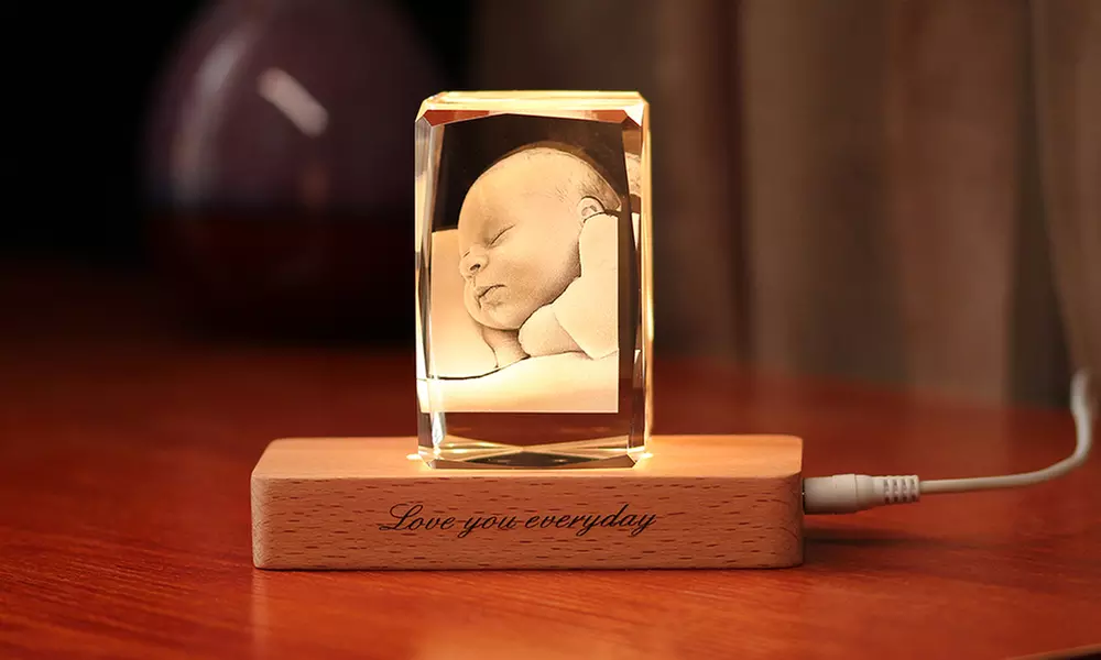 Cube laser 3D personnalisable avec Justyling