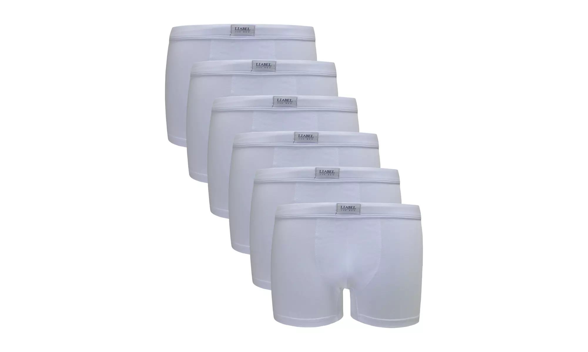 Set da 6 boxer o slip in cotone bielastico Seamless Liabel