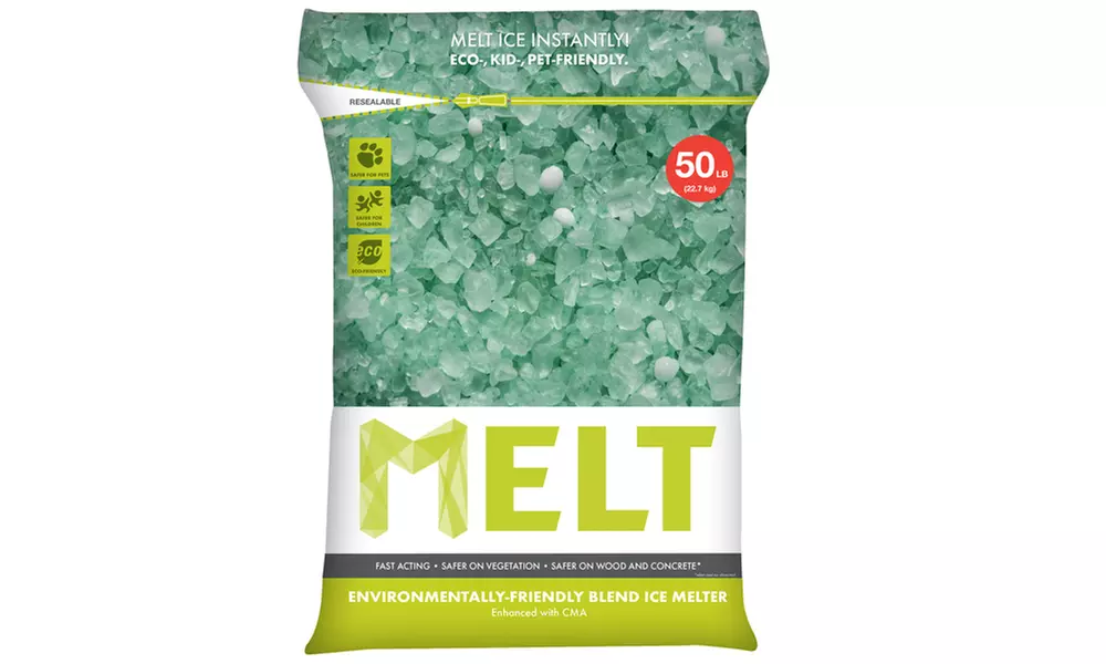 MELT Premium ECO and Pet-Friendly Blend Ice Melt with CMA (25- or 50-Lb Bag) - Second Medium