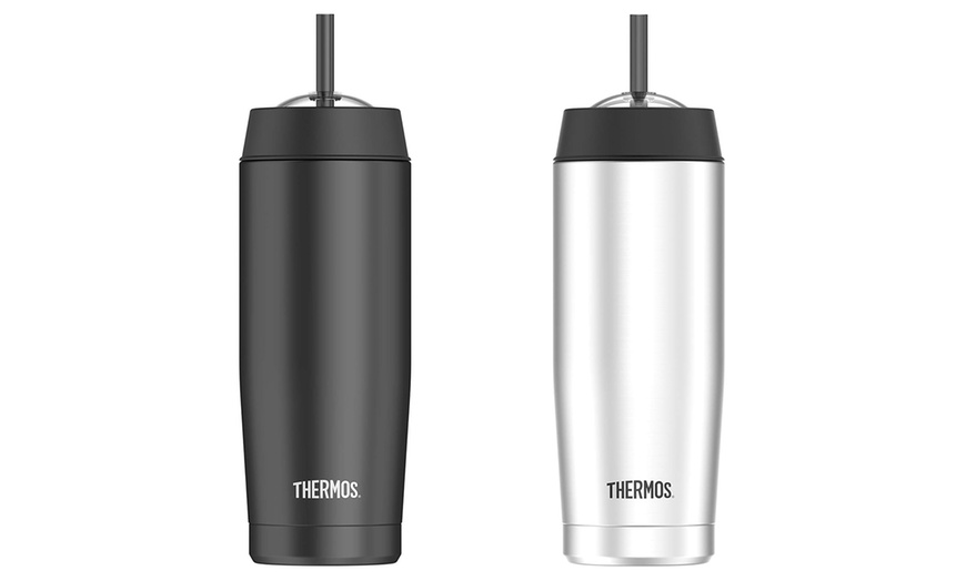 Image 1: Thermos Stainless Steel Cold Cup