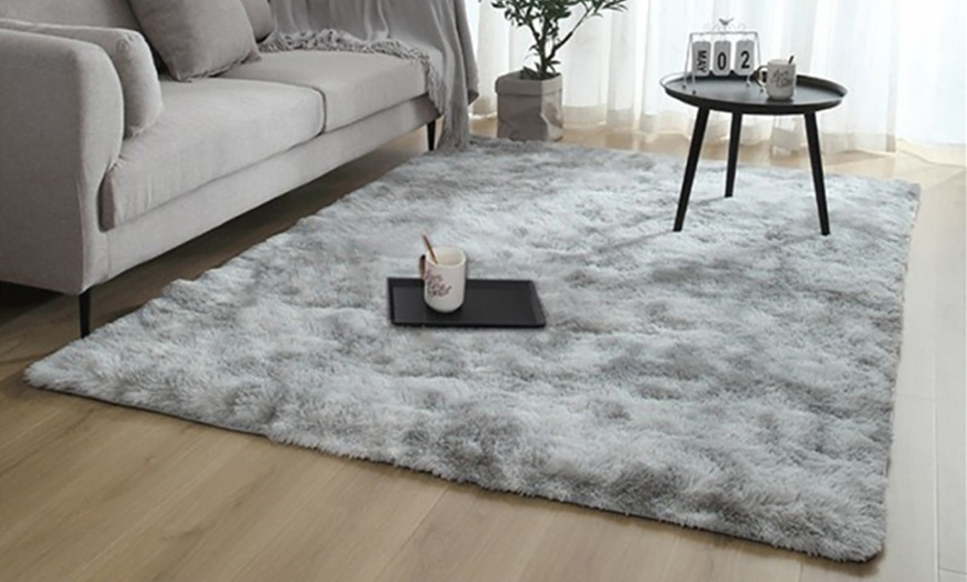 Image 1: Rectangular Faux Fur Carpet