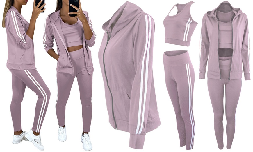 Image 5: Women's Three-Piece Gym Suit