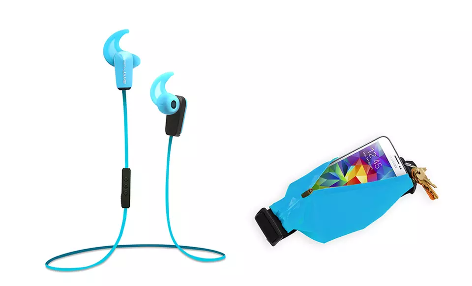 RevJams Sport Bluetooth 4.0 Earbuds with Matching Running Belt - Primary Image