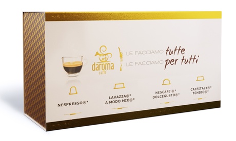 Daroma caffè fino a 200 capsule compatibili con Nespresso, Lavazza a Modo Mio, Caffitaly e Nescafè Dolce Gusto