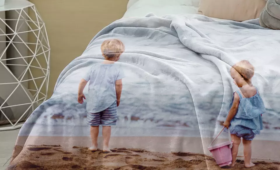 Personalized Plush Photo Blankets from CanvasOnSale (Up to 92% Off). Four Sizes Available. - Primary Image