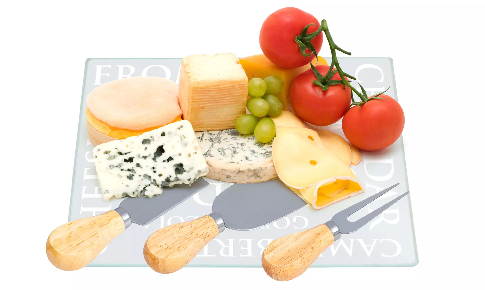 Imperial Home Glass Charcuterie and Cheese Board Set (4-Piece) - Primary Image