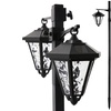 Image 8: One or Two 1.4m Twin-Head Solar Warm White LED Lamp Post Lights