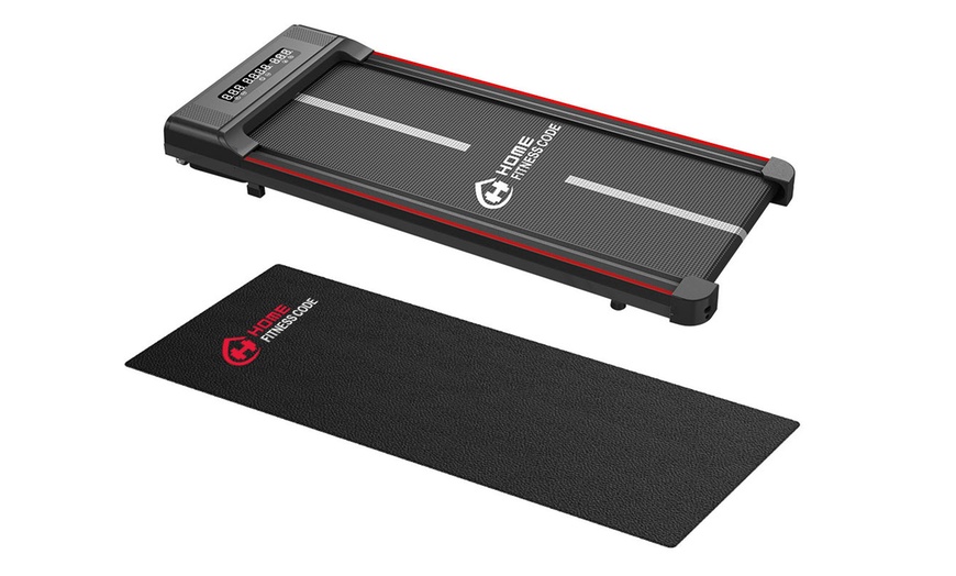 Image 3: Under Desk Electric Treadmill with Optional Mat