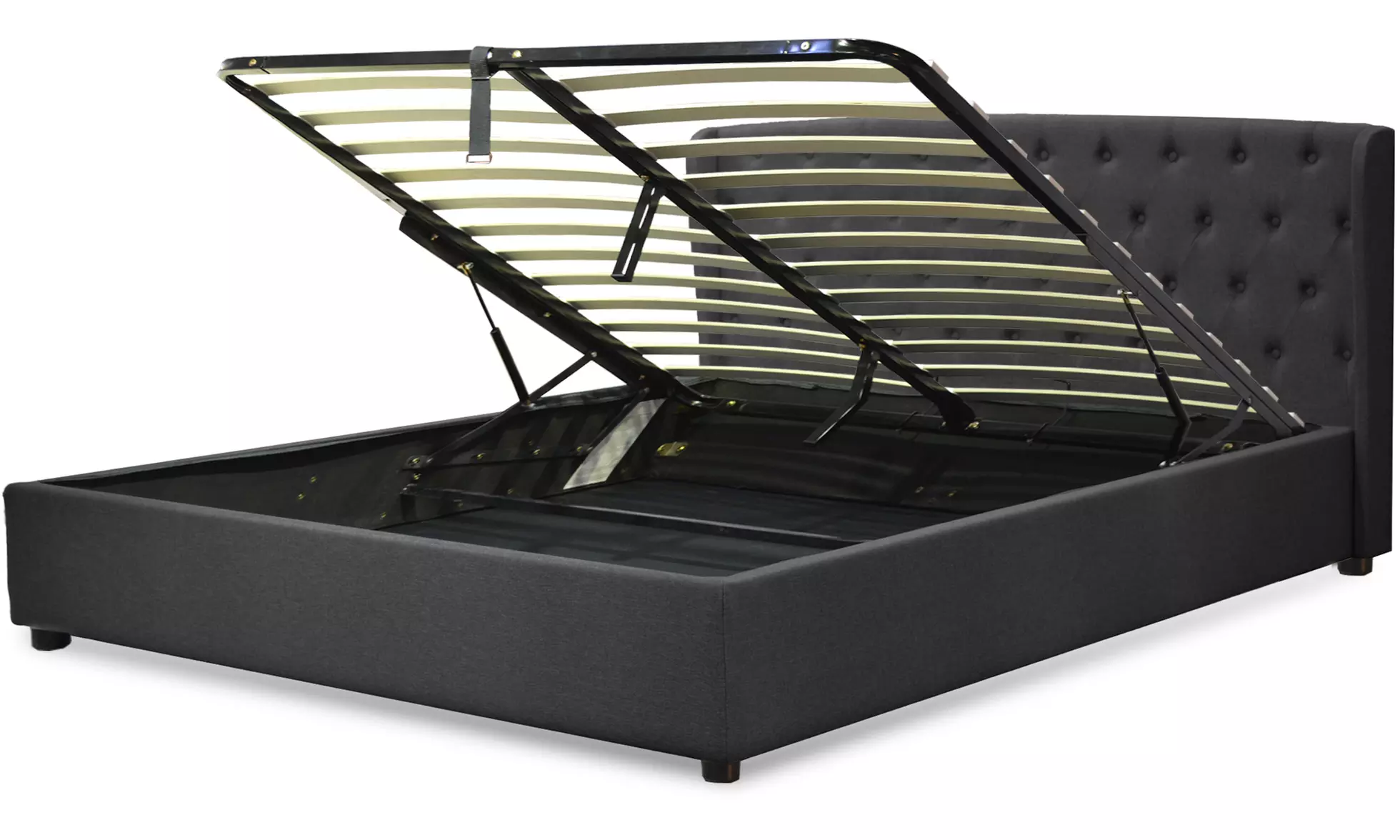 Lit coffre "Sherwood" en tissu, coloris au choix, Sampur