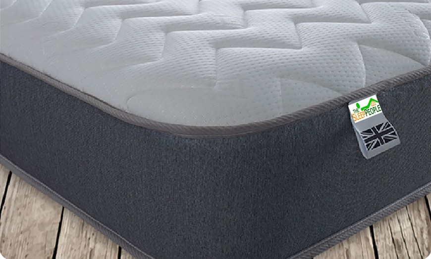 Image 7: Grey Memory Sprung Open Coil Zig-Zag Mattress