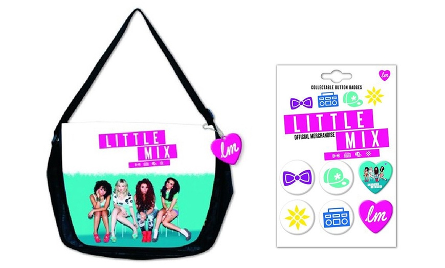 Image 1: Little Mix Messenger Bag and Badges