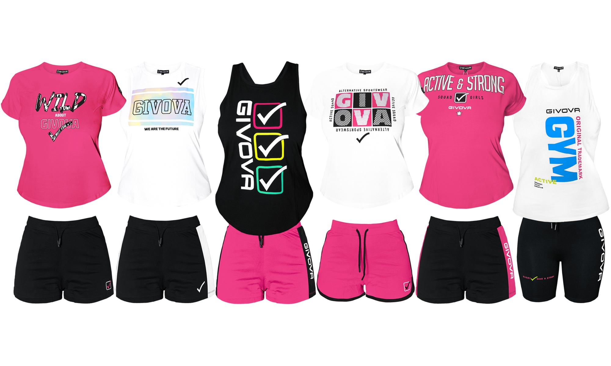 Completo sportivo da donna Givova in 100% cotone