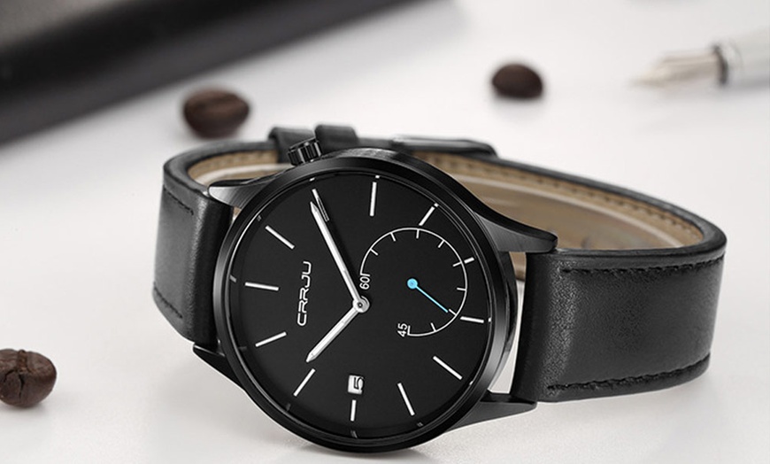 Image 6: Men's Genuine Leather Watch