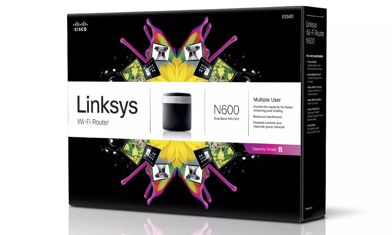 Linksys E2500 Dual-Band Wireless-N Router (Refurbished) - Second Medium