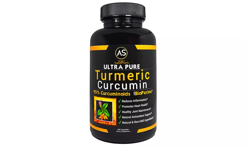 Ultra Pure Turmeric Curcumin 95% Dietary Supplement (1-, 2-, or 3-Pack, 60 Capsules Each) - Primary Image