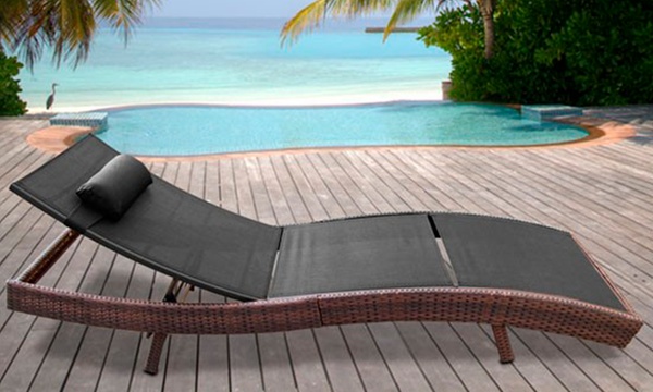 rattan sun lounger groupon