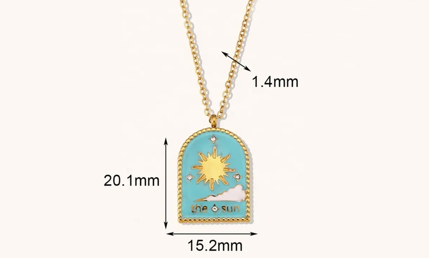 Image 2: Collana da donna 18k con 2 ciondoli 