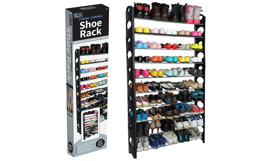 Image 2: 50-Pair Shoe Racks