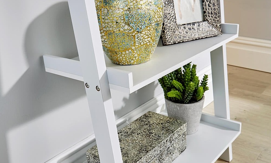 Image 9: Three or Five Tier Storage Ladder Shelves