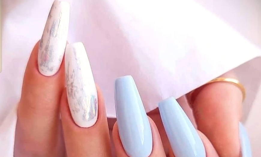 Image 2: Get Glamorous with Stunning Nail Designs at Colours bar ladies salon