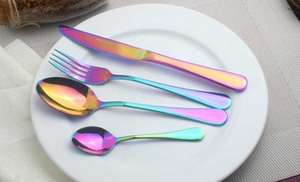 Holographic Design Cutlery Set