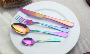 Holographic Design Cutlery Set