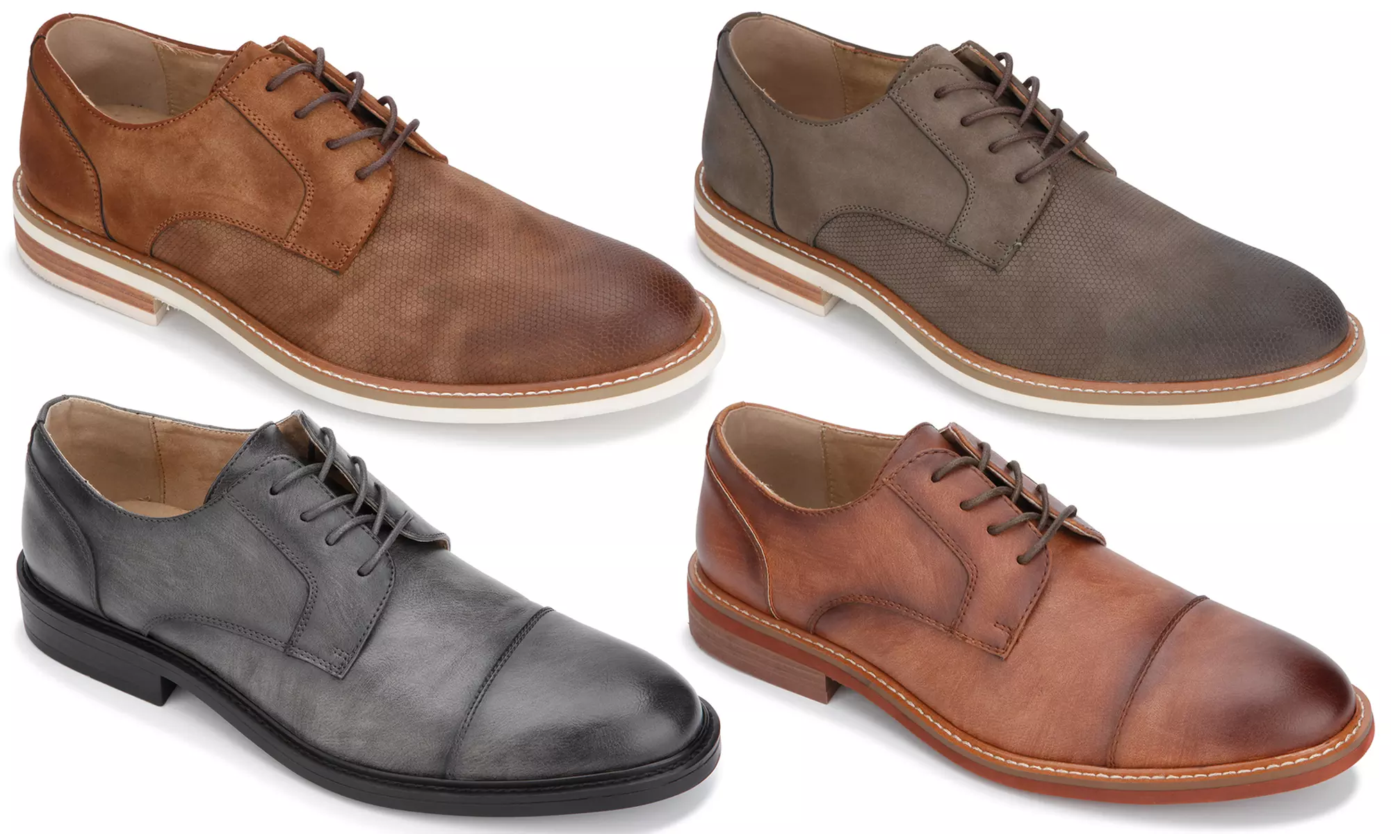 Unlisted by Kenneth Cole Men's Jimmie Lace-Up Cap or Plain Toe Shoes - Primary Image