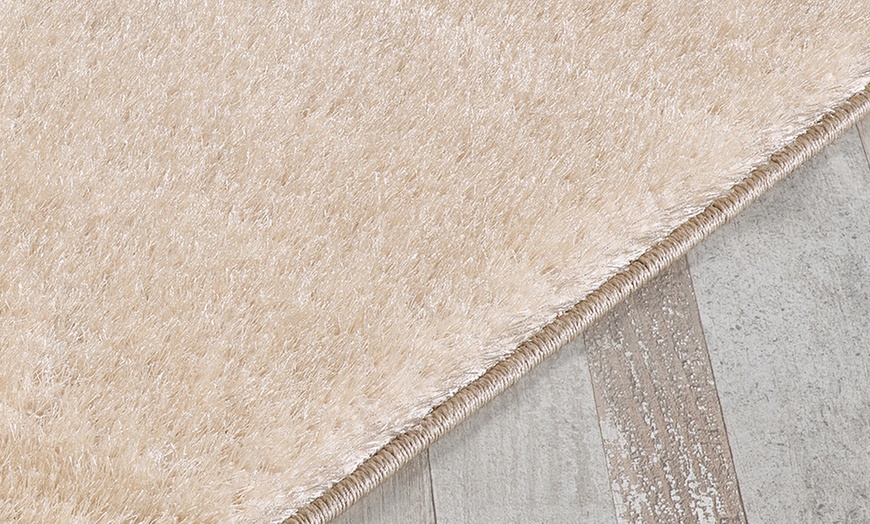 Image 28: Shimmer Soft Shiny Thick Shaggy Rug