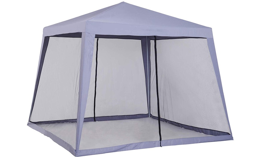 Image 15: Outsunny 3m x 3m Mosquitoes Screen Gazebo Canopy