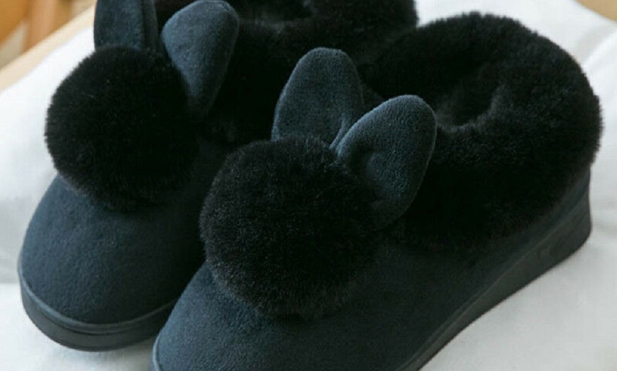 Image 5: Fluffy Rabbit Slippers