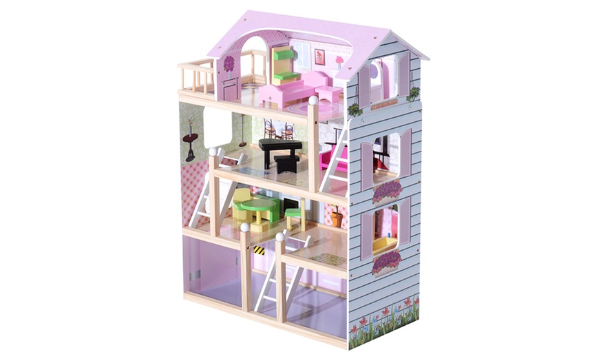 Image 2: Wooden Doll's House