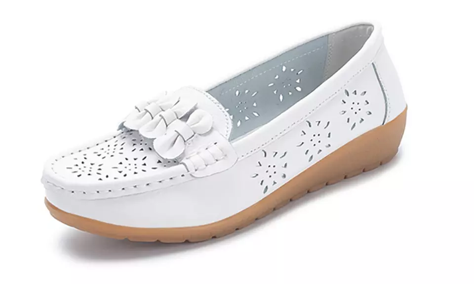 Mocassins en cuir avec motifs ajourés - Image 4