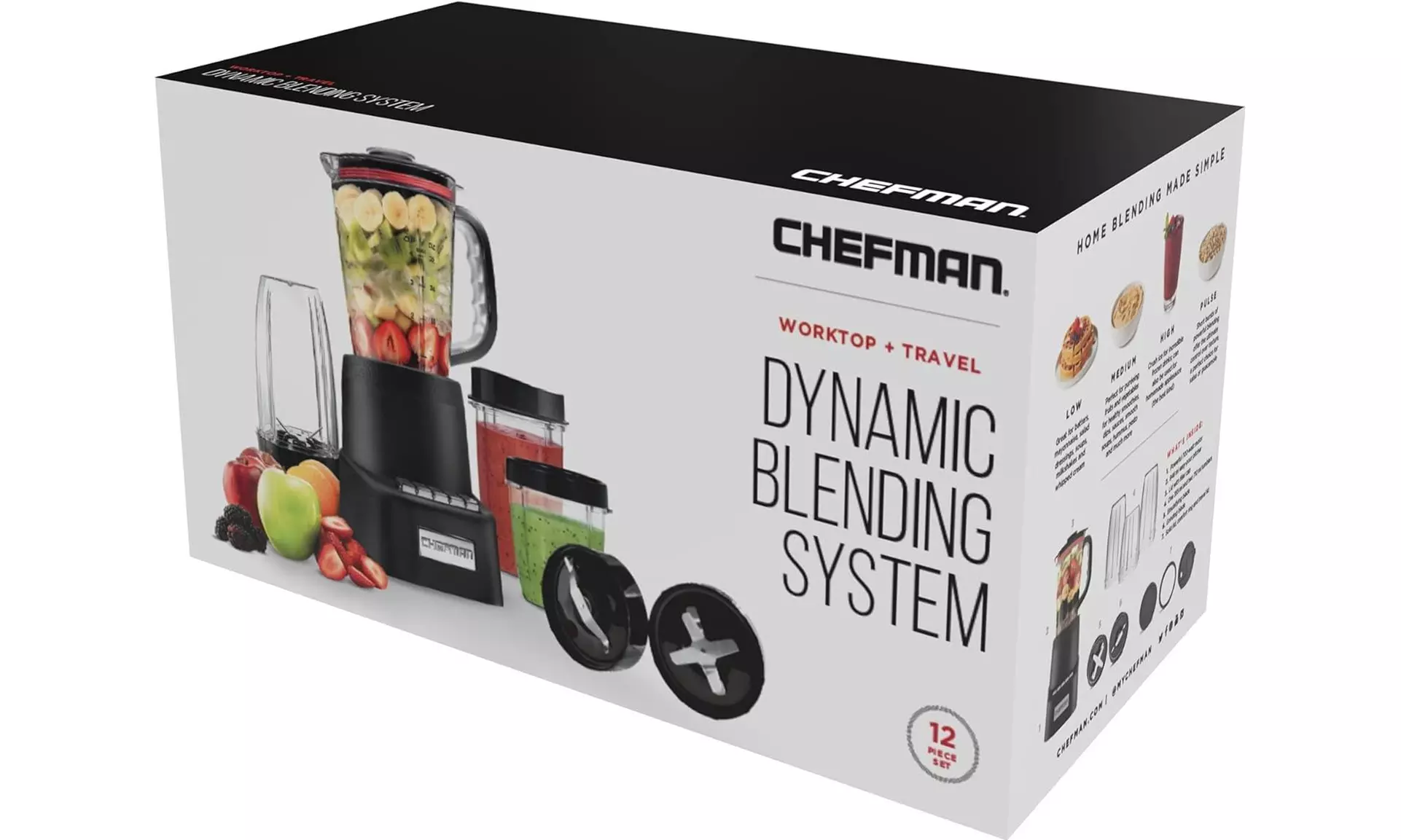 Chefman Dynamic 800 Watt 12-Piece Blending System