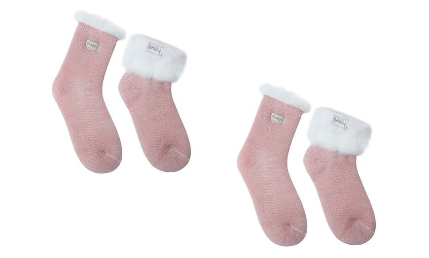 Image 16: 1 oder 2 Paare Kuschel-Socken mit Fleece-Innenfutter für Damen